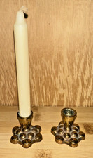 PR RETRO CAST BRASS MINIATURE CANDLESTICKS BRONZE EFFECT (109A)