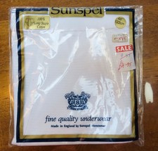 VINTAGE  CLASSIC Y-FRONT BRIEFS - SIZE 48" - 122cm WHITE -  BRITISH MADE COTTON