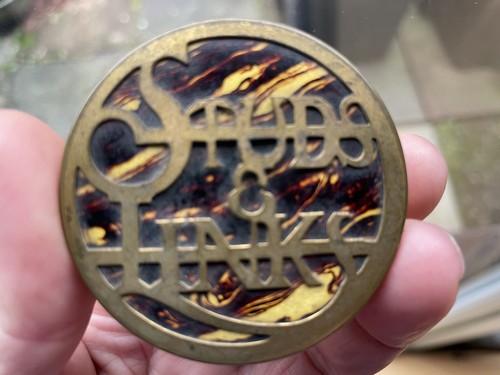 Stud and links - stud, brass