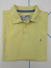 Men's Musto Yellow Polo Shirt Size Large 100% Cotton VGC