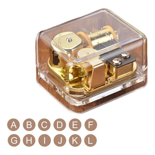 Music box acrylic - music, clear