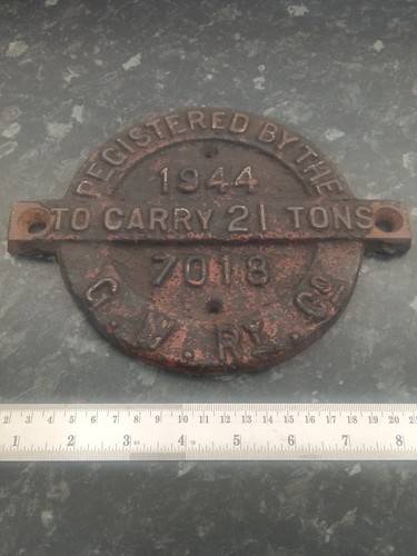 Antique railway plate w - , g