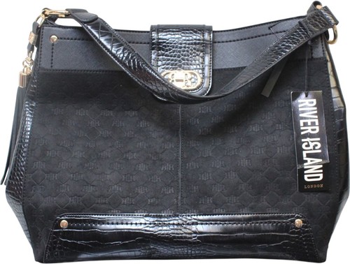 River island black monogram - river,
