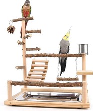 Wooden Bird Playground Stand