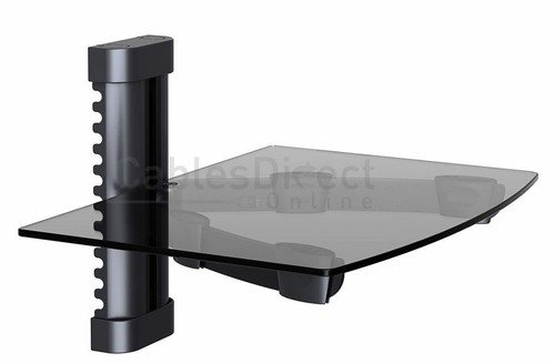 Floating black glass rack - floating,