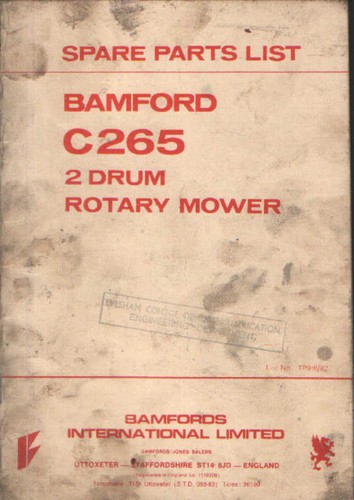 Bamfords c265 drum rotary - c265,