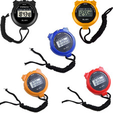 Digital Waterproof Sports Stopwatch Handheld Timer Alarm Counter Chronograph UK