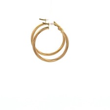 18K Saudi Gold Earrings Hoops