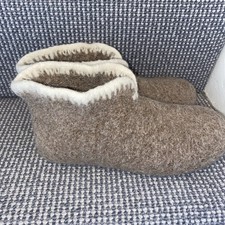 Hand Knitted Felted Scandinavian Style wool &alpaca  Hygge Boot Slippers   5-6