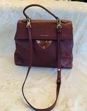 Coccinelle Genuine Leather Bordeaux Top handle Crossbody  Bag
