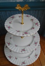 3 tier XL china cake stand