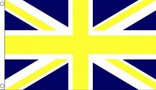 UNION JACK Yellow and blue HUGE 8 X 5 FEET Football flags BRITISH ENGLAND FLAG