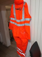 Hi Viz Waterproof Over Suit NWR Logo Safety Workwear Hi Vis Overall