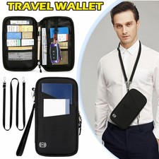 Travel Organiser Passport Document Tickets Holder Wallet Bag Purse Zip Case UK