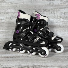 No Fear Adjustable Girls/Womens Inline Skates Size 5-8 UK Pink Black 