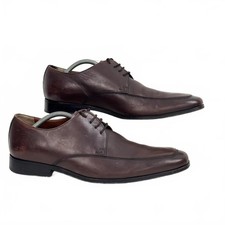 M&S Collezione Dark Brown Square Toe Oxford Derby Formal Shoes UK 10