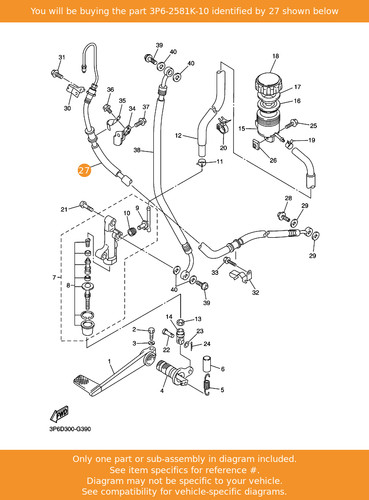 Yamaha hose brake 5 - hose,,
