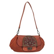 PRADA Shoulder Bag Leather Red