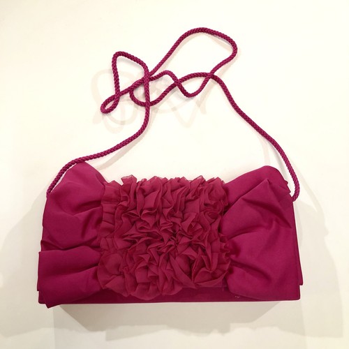 Ruffle clutch handbag shoulder - clutch,