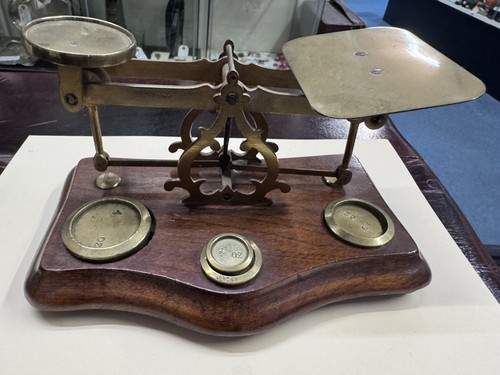 Antique postal scales brass - postal,