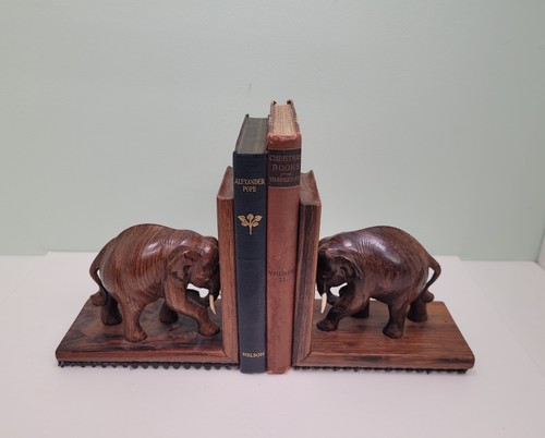 Vintage wooden elephant - vintage,
