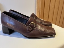 DORNDORF  LADIES HEELED TROUSERS SHOES,IN VGC,UK 7 ,COLOUR WALNUT,BLOCK HEEL