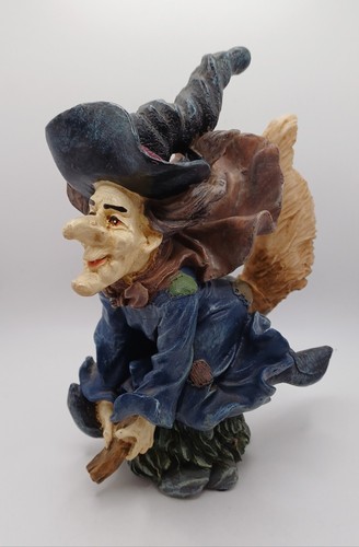 Vintage witch broomstick - witch, on
