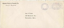 U.S. NORFOLK PAINT & VARNISH Co. Quincy,Massachusetts Meter Mail Cover Ref 47324