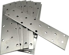 12 x Flat Joining Metal Plates Brackets For Wood Garden Sleepers l 160 x 40x 2mm