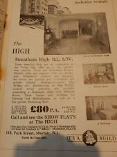 ART DECO THEATRE PROGRAM STREATHAM HILL THEATRE  flats £80 per annum ! 