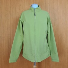 Vaude Softshell Jacket Windbreaker Green Full Zip Through Hiking 44 UK 12