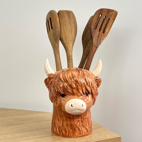 Utensil holder ceramic pot jar - ceramic,