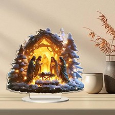 Christmas Nativity Scene Figurine Table Ornament Holy Family
