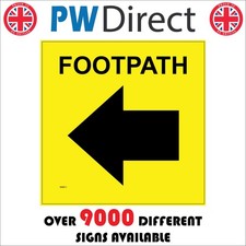 SIGN Footpath Left Arrow