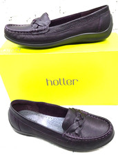 New Hotter Selena Ladies Slip-on Shoes In Plum UK Size 6 (DC136K35)