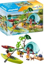 PLAYMOBIL Camping with Campfire – Family Fun Series – Complete Playset – 71425