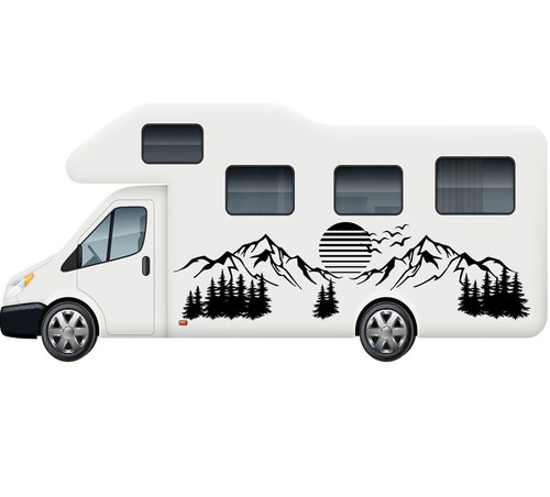 Car wall stickers mountain - x2,
