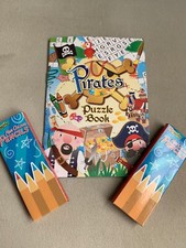 2-100 A6 pirate colour  book  and 4 mini pencils party bag fillers loot toy
