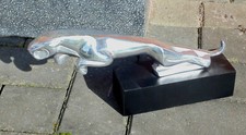 (1484) jaguar car mascot statue ornament (Pick up / post worldwide)