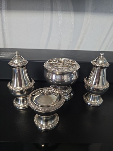 Ianthe silver plated set salt - plated,