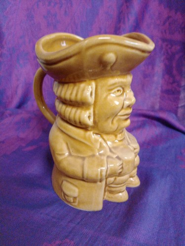 Vintage yellow toby jug - vintage,
