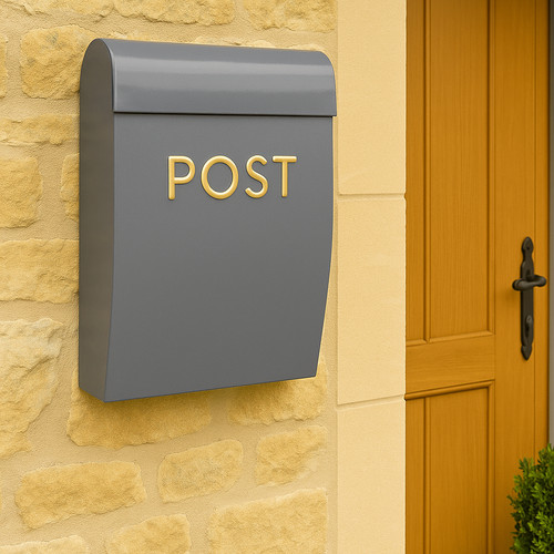 Post box grey - grey, wall