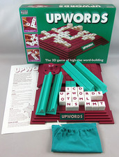 Upwords Board Game Parker Games 1996 3D Word Building Game 2-6 Players 9+