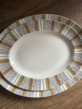 2 Oval Midwinter Sienna Serving Platters Plates