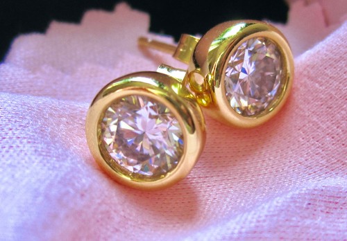Stud earrings silver - earrings, 925