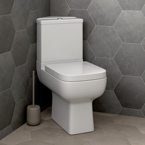 Close coupled corner toilet - close,