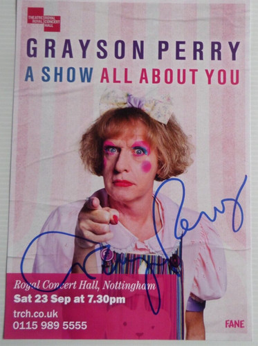 Grayson perry autographed x - 8,