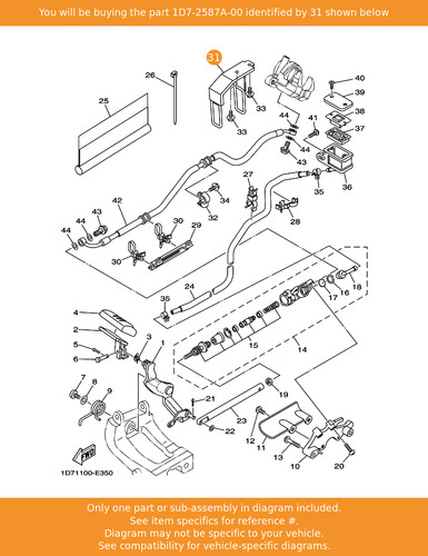 Yamaha holder brake - holder,, hose