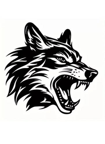 Medium wolf head car - medium, 20”wolf