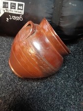 Old Vintage Antique Brown Glazed Stoneware Confit Storage Pot Urn Jar Crock